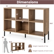 Pemberly Row Storage Shelf Organizer Bookcase Square Cubby Cabinet Natural