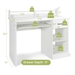 Pemberly Row 22 inch Wide Computer Desk Writing Study Laptop Table White