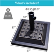 Pemberly Row 17.5 inch Umbrella Base Stand Market Patio Standing Outdoor Bronze