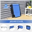 Pemberly Row Folding Lounge Chaise High Recline W/Adjustable Backrest Navy