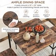 Pemberly Row 5 PCS Industrial Dining Table Set with 4 Bar Stools Black