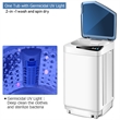 Pemberly Row Full Automatic Washing Machine 7.7 lbs Washer/Spinner UV Light Blue