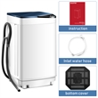 Pemberly Row Full Automatic Washing Machine 7.7 lbs Washer/Spinner UV Light Blue