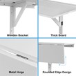 Pemberley Row White Wall Mounted Folding Table Rectangular Space-Saving