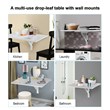 Pemberley Row White Wall Mounted Folding Table Rectangular Space-Saving