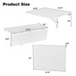 Pemberley Row White Wall Mounted Folding Table Rectangular Space-Saving