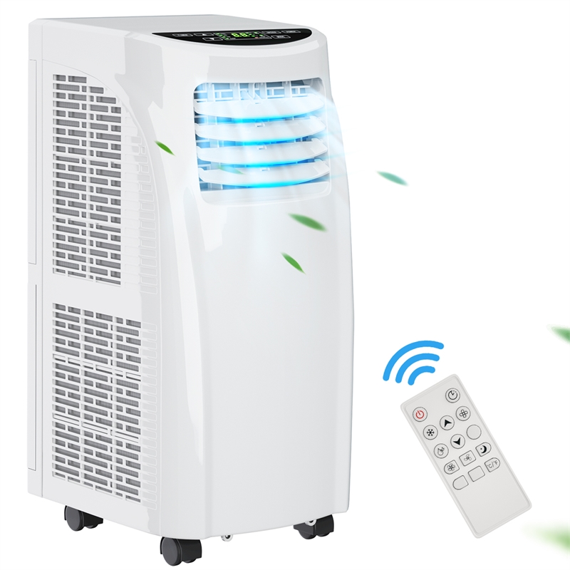 Pemberly Row Portable Air Conditioner 5500 BTU Dehumidifier White