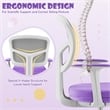 Pemberly Row Kids Height Children Study Chair w/Auto Brake Casters Purple