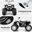 Pemberly Row 12V Kids 4 Wheeler ATV Quad Ride On Car w/ LED Lights Music USB