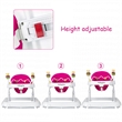 Pemberley Row Pink Folding Baby Walker Adjustable Height Removable Toys