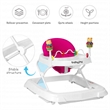 Pemberley Row Pink Folding Baby Walker Adjustable Height Removable Toys