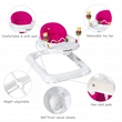 Pemberley Row Pink Folding Baby Walker Adjustable Height Removable Toys
