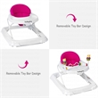Pemberley Row Pink Folding Baby Walker Adjustable Height Removable Toys
