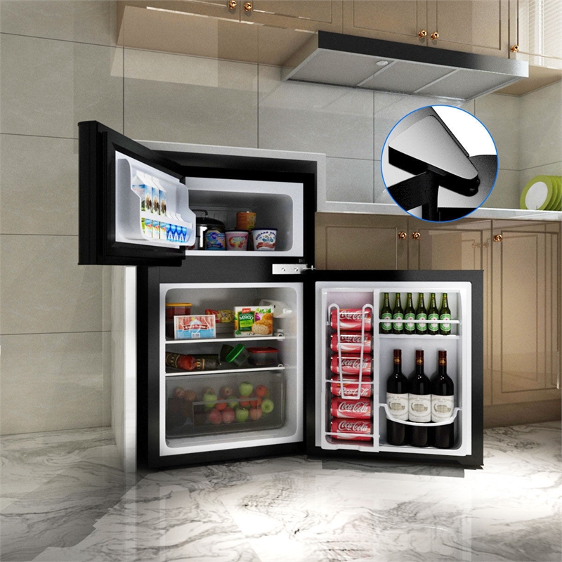 Pemberly Row Refrigerator Small Freezer Cooler Fridge Compact 3.2 cu ft. Unit