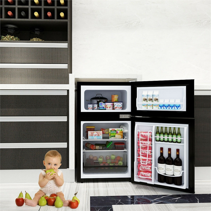 Pemberly Row Refrigerator Small Freezer Cooler Fridge Compact 3.2 cu ft. Unit
