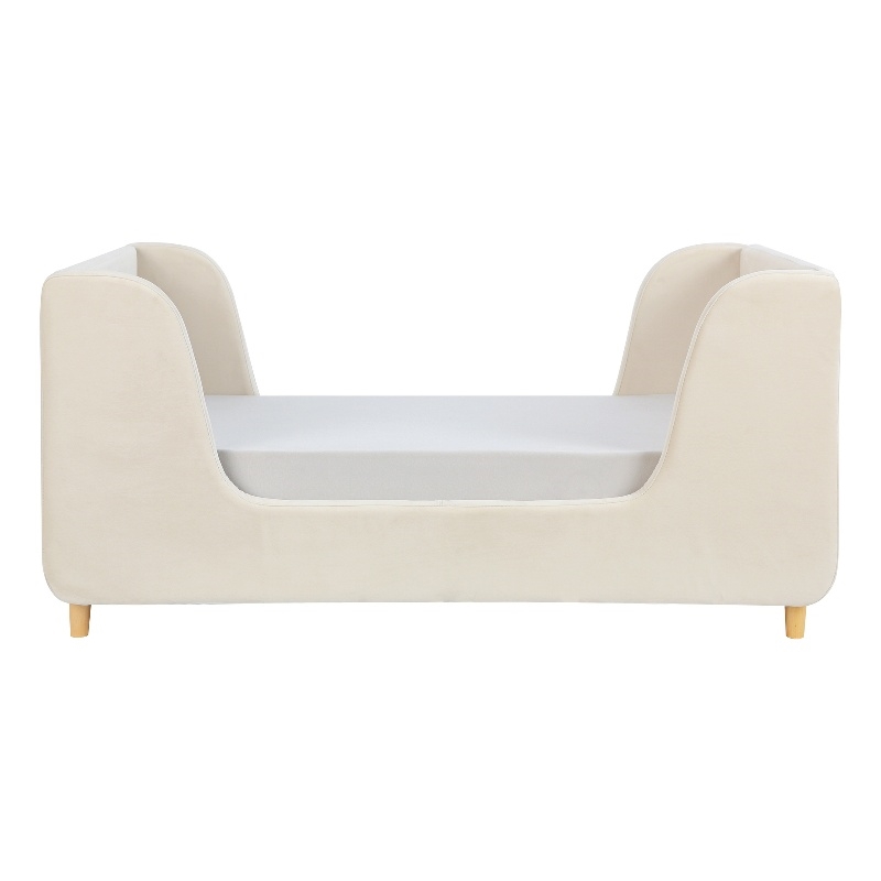 Pemberly Row Contemporary Low Profile Upholstered Toddler Bed