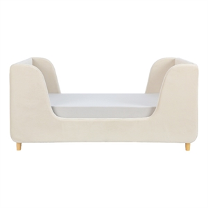 Pemberly Row Contemporary Low Profile Upholstered Toddler Bed