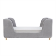 Pemberly Row Contemporary Low Profile Upholstered Toddler Bed