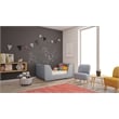Pemberly Row Contemporary Low Profile Upholstered Toddler Bed