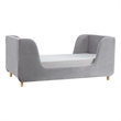 Pemberly Row Contemporary Low Profile Upholstered Toddler Bed