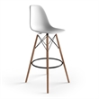 Pemberly Row Contemporary Bar Height Stools (Set of 2) in White