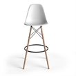 Pemberly Row Contemporary Bar Height Stools (Set of 2) in White