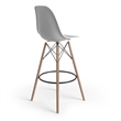 Pemberly Row Contemporary Bar Height Stools (Set of 2) in White
