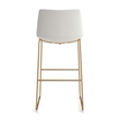Pemberly Row Contemporary Bar Height Stools (Set of 2) in White