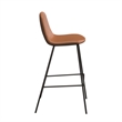 Pemberly Row Vegan Leather Counter Height Stools (Set of 2) in Brown