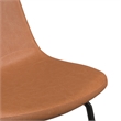 Pemberly Row Vegan Leather Counter Height Stools (Set of 2) in Brown