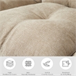 Pemberly Row 3 Piece Sofa Set Linen Recliner Chair&Loveseat&Sofa-Light Camel