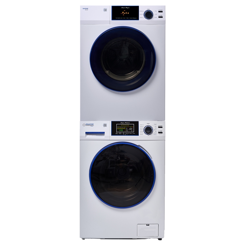 Pemberly Row ANTI CORROSION Stackable Compact Washer 1.6cf+Sensor Dryer
