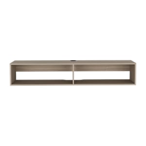 Pemberly Row Contemporary Floating TV Stand Engineered Wood Light Oak