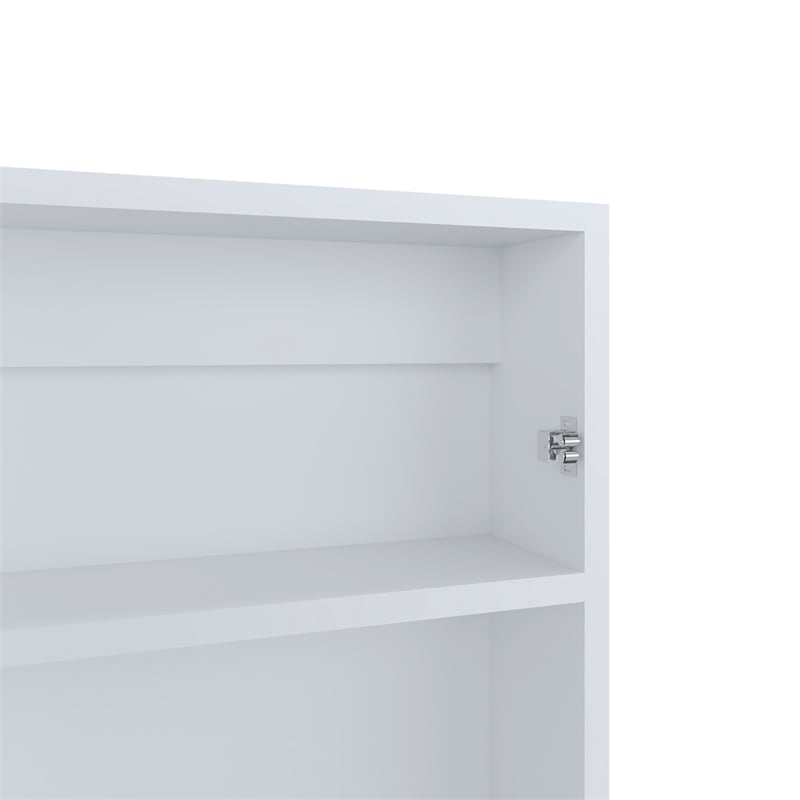 Pemberly Row Contemporary Medicine Cabinet Engineered Wood White