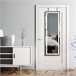 Pemberly Row Density Board & Wall/Door Mount LED Light Jewelry Cabinet in Black