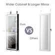 Pemberly Row Density Board & Wall/Door Mount LED Light Jewelry Cabinet in Black