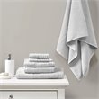 Pemberly Row 6-Piece Modern 100 Percent Cotton Towel Set in Gray