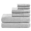 Pemberly Row 6-Piece Modern 100 Percent Cotton Towel Set in Gray