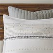 Pemberly Row 3-Piece Modern Cotton Printed Comforter Set w/ Trims in Off White