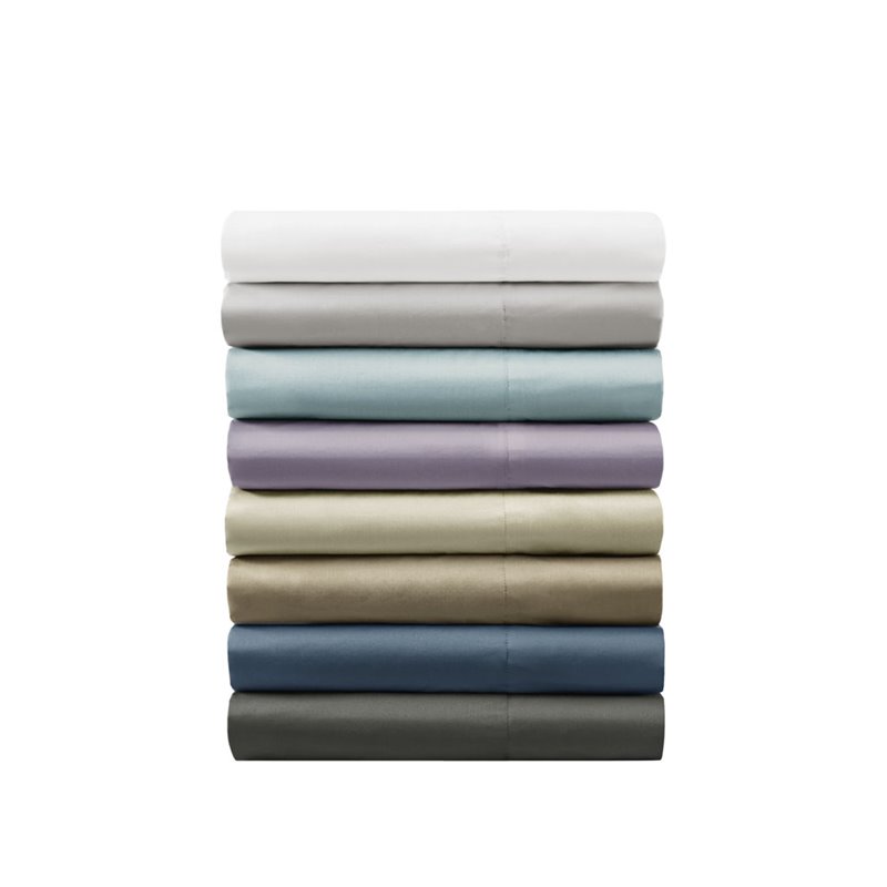 Pemberly Row 6-Piece Cotton Polyester Solid Sheet Set in Aqua Blue