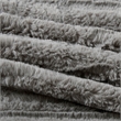 Pemberly Row Fur Down Comforter Mini Set in Gray King/Cal King