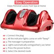 Pemberly Row ABS and Fabric Shiatsu Foot Massager with Remote Control in Red