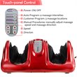 Pemberly Row ABS and Fabric Shiatsu Foot Massager with Remote Control in Red