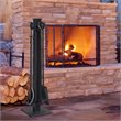 Pemberly Row 5-piece Contemporary Solid Steel Fireplace Tool Set in Black