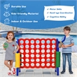 Pemberly Row 4 in A Row Giant Game Set w/Basketball Hoop for Family Blue