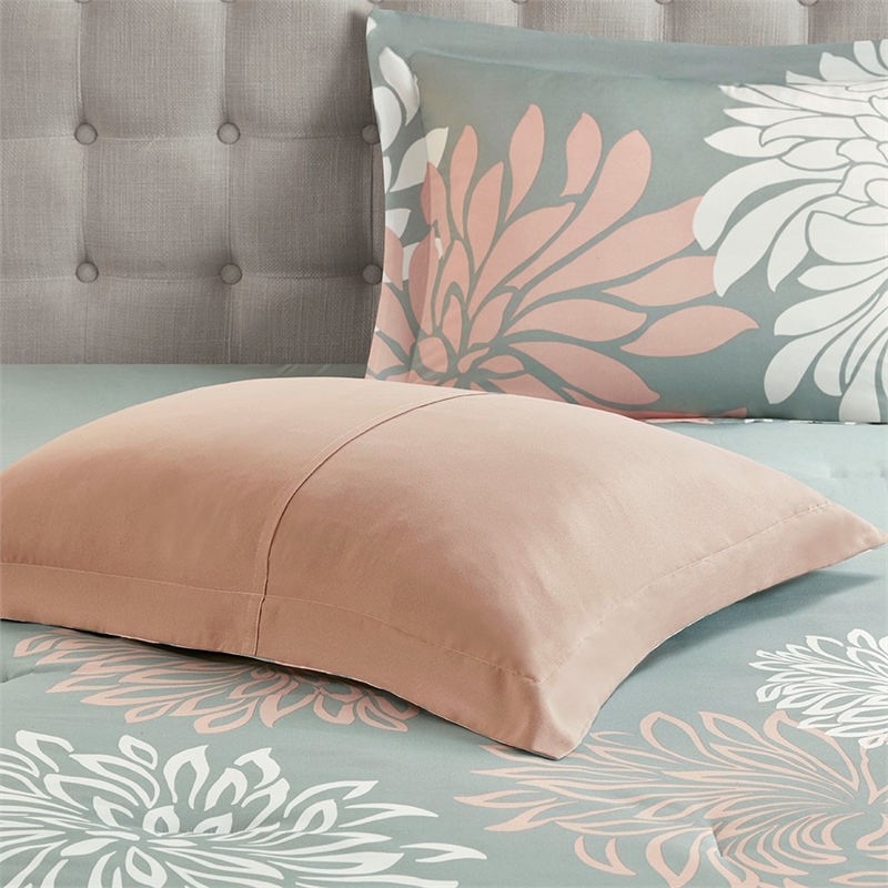 Pemberly Row Contemporary 9 Piece Comforter Set with Cotton Bed Sheets