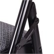 Pemberly Row Upholstered Padded Fabric Folding Chairs in Black (Set of 6)
