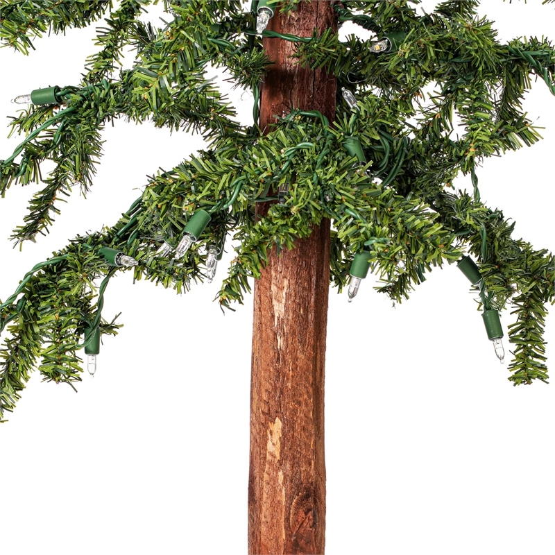Pemberly Row PVC Green Artificial Christmas Tree Set Unlit