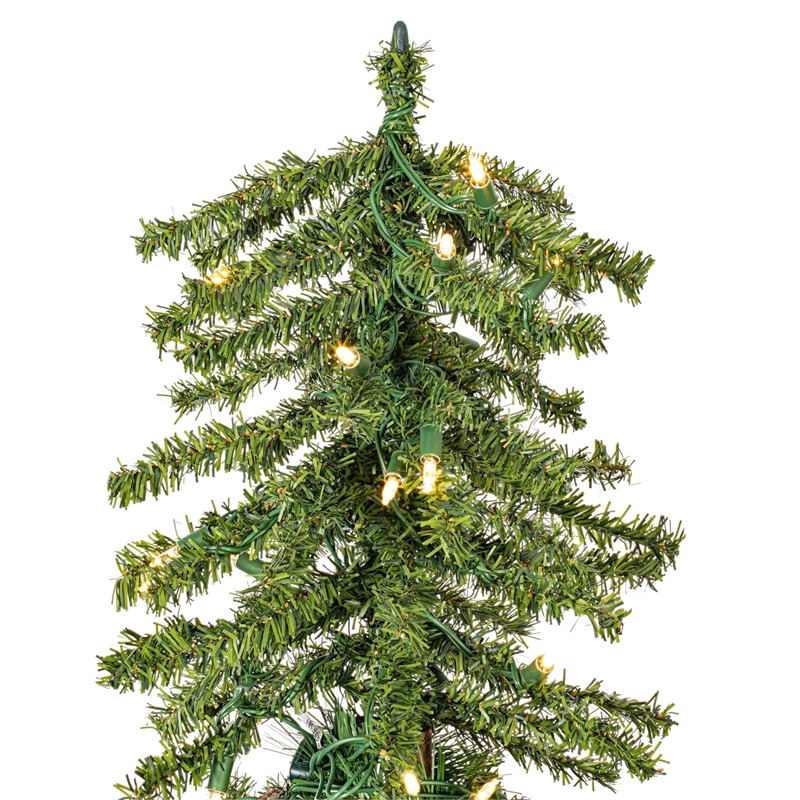 Pemberly Row PVC Green Artificial Christmas Tree Set Unlit