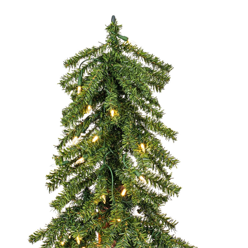 Pemberly Row 4/5/6' Alpine Artificial Christmas Tree Set with LED Lights - Green